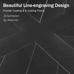 PHI VILLA Patio Bar set for 4,Outdoor Swivel Bar Chairs with Red Cushion and High Metal Bar Table,Sturdy and Strong Frame and Metal Table Top (No Umbrella Hole), High Patio Table and Chairs for Garden