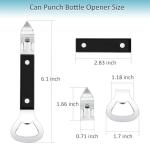 Can Punch Opener Little Cook Stainless Steel Can & Bottle Opener, Manual 2 in 1 Multifunctional Kitchen Tool, Dishwasher Safe (Black)