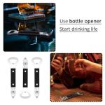 Can Punch Opener Little Cook Stainless Steel Can & Bottle Opener, Manual 2 in 1 Multifunctional Kitchen Tool, Dishwasher Safe (Black)