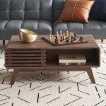 Mopio Ensley Mid Century Coffee Table with Storage