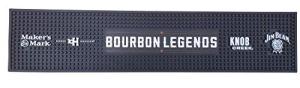Bourbon Legends Bar Mat Spill Rail Officially Licensed Mat - 23.5" x 5.0" - Maker's Mark, Basil Hayden, Knob Creek, Jim Beam