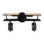 Jofran Glory Days Maverick 72" Airplane Bar Aviator Lounge Console Table with Reclaimed Hardware and Storage