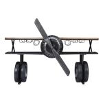 Jofran Glory Days Maverick 72" Airplane Bar Aviator Lounge Console Table with Reclaimed Hardware and Storage