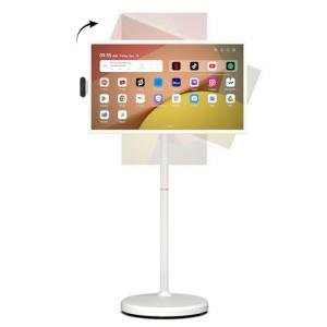 ApoloSign 32 Inch FHD Smart Portable TV 2nd Gen, 16(8+8) GB RAM+128GB, Android 15, EDLA-Certified, Rolling Tablet TV on Wheels, Built-in 15000mAh Battery, Full Swivel Rotation, Voice Remote Control