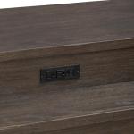 Liberty Furniture Lennox Hill Living Room 4 Piece Set - Console Bar Table, 3 Swivel Upholstered Stools - Bark