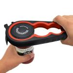 Otstar Jar Opener Bottle Opener and Can Opener for Weak hands, Seniors with Arthritis and Anyone with Low Strength, Mutil Jar Opener Get Lids Off Easily (Black and Red)