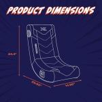 X Rocker Eclipse Video Gaming Floor Chair with Built-in Headrest Speakers, Wireless Bluetooth, Foldable, Vegan Leather, 300 lbs Max, Amazon Exclusive, Black and Silver, Gifts for Gamers