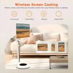 Shiarffe 32 Inch Smart Portable TV on Wheels, Rolling Tablet with Touchscreen Monitor, Wireless Casting, Air Remote Mouse, 8G RAM + 128G ROM Android OS, Battery Powered 4-6 Hours