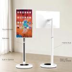 Shiarffe 32 Inch Smart Portable TV on Wheels, Rolling Tablet with Touchscreen Monitor, Wireless Casting, Air Remote Mouse, 8G RAM + 128G ROM Android OS, Battery Powered 4-6 Hours