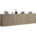 SICOTAS Buffet Cabinet with Storage Accent Sideboard Modern Credenza with Doors & Shelves Fluted Media Console Mid Century Coffee Bar Table for Living Room Kitchen Dining Room Hallway (4PCS)