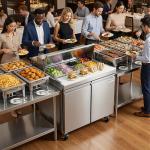 BODEGA BODEGACOOLER 48" W Sandwich Prep Table Refrigerator,14.27 Cu. Ft Refrigerated Salad Bar Station, 2 Door Commercial Salad Pizza Refrigerator with 12 * 1/6 Pans for Restaurant,Buffet,Bakery,Shop