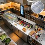 BODEGA BODEGACOOLER 48" W Sandwich Prep Table Refrigerator,14.27 Cu. Ft Refrigerated Salad Bar Station, 2 Door Commercial Salad Pizza Refrigerator with 12 * 1/6 Pans for Restaurant,Buffet,Bakery,Shop