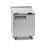 ICECASA 27" W Commercial Refrigerator Sandwich&Salad Prep Table single Door Stainless Steel Counter Fan Cooling Refrigerator with 8 pans-27 Inches for Restaurant, Bar, Shop, etc