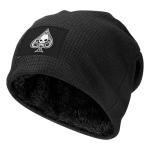 Poker Ace of Spades Knitted Hat, Soft Thermal Winter Beanie for Men & Women Black