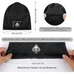 Poker Ace of Spades Knitted Hat, Soft Thermal Winter Beanie for Men & Women Black