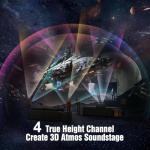 Flagship True 5.1.4 Hi-Fi System Sound Bar with Dolby Atmos, 900 W Home Theater Surround Sound System for TV, Center Speaker with 4 Surrounds, 25 Hz Subwoofer, HiFi-Grade Crossover, Soundbar, eARC