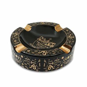 Cigar Ashtray Luxury Ceramic 4 Slot Cigar Holder for Indoor and Outdoor Patio Smoking Large Premium Ashtray by Los Hermanos Diablo (Mystique)