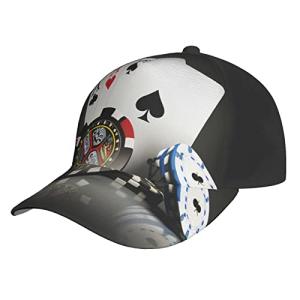 FYCFSLMY Playing Poker Cardsga Baseball Cap for Women Men, Adjustable Baseball Hat, Washed Dad Hat for Summer