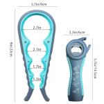 Jar Opener for Seniors with Arthritis,Jar Opener for Weak Hands,5-in-1 Bottle Opener,4-in-1 Can Opener (A-Blue)