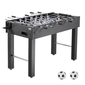 VEVOR Foosball Table, 48 inch Standard Size Table, Indoor Full Size Foosball Tables for Home, Family, and Game Room, Durable Soccer Set, Includes 2 Balls, Score Keeper, and 2 Cup Holders