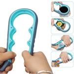 Jar Opener for Seniors with Arthritis,Jar Opener for Weak Hands,5-in-1 Bottle Opener,4-in-1 Can Opener (A-Blue)