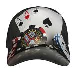FYCFSLMY Playing Poker Cardsga Baseball Cap for Women Men, Adjustable Baseball Hat, Washed Dad Hat for Summer