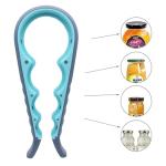 Jar Opener for Seniors with Arthritis,Jar Opener for Weak Hands,5-in-1 Bottle Opener,4-in-1 Can Opener (A-Blue)