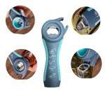 Jar Opener for Seniors with Arthritis,Jar Opener for Weak Hands,5-in-1 Bottle Opener,4-in-1 Can Opener (A-Blue)