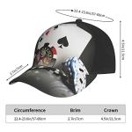 FYCFSLMY Playing Poker Cardsga Baseball Cap for Women Men, Adjustable Baseball Hat, Washed Dad Hat for Summer