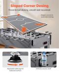 VEVOR Foosball Table, 48 inch Standard Size Table, Indoor Full Size Foosball Tables for Home, Family, and Game Room, Durable Soccer Set, Includes 2 Balls, Score Keeper, and 2 Cup Holders