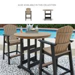 Signature Design by Ashley Fairen Trail 30" HDPE Durable Outdoor Barstool, 2 Count, Black & Brown