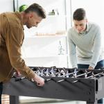 VEVOR Foosball Table, 48 inch Standard Size Table, Indoor Full Size Foosball Tables for Home, Family, and Game Room, Durable Soccer Set, Includes 2 Balls, Score Keeper, and 2 Cup Holders