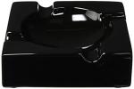 8" HankStar Large Black Ceramic Cigar Ashtray for Patio/Outdoor Use (4 Cigar Rest)