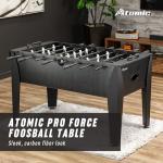 Atomic Pro Force Foosball Table - 56" Official Size - Sleek, Carbon Fiber Design - Perimeter Ramp - Slide Scoring System