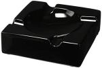 8" HankStar Large Black Ceramic Cigar Ashtray for Patio/Outdoor Use (4 Cigar Rest)