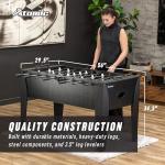 Atomic Pro Force Foosball Table - 56" Official Size - Sleek, Carbon Fiber Design - Perimeter Ramp - Slide Scoring System