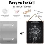 Vintage Artworkout Muscle Exercise Metal Tin Sign - Retro Workout Posters For Home Gym Wall Plaque, Anatomy Chart With Recommended Gym Man Cave Sign 8x12 Inch