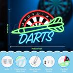 CoolGift Mart Darts Neon Light, Dimmable LED Dart Neon Wall Sign USB Powered, Decorations for Bedroom Living Room Game Room Man Cave Bars Clubs, Birthday Gift for Darts Enthusiasts
