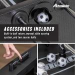 Atomic Pro Force Foosball Table - 56" Official Size - Sleek, Carbon Fiber Design - Perimeter Ramp - Slide Scoring System