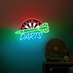 CoolGift Mart Darts Neon Light, Dimmable LED Dart Neon Wall Sign USB Powered, Decorations for Bedroom Living Room Game Room Man Cave Bars Clubs, Birthday Gift for Darts Enthusiasts