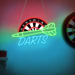 CoolGift Mart Darts Neon Light, Dimmable LED Dart Neon Wall Sign USB Powered, Decorations for Bedroom Living Room Game Room Man Cave Bars Clubs, Birthday Gift for Darts Enthusiasts