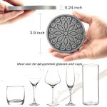 Silicone Coasters for Drinks,Resistant Reusable Drink Coasters-Great Gift for Birthday, Housewarming,Room Decor,Holiday Party (*2-Gray)