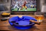 FESS Products Trident Blue Cigar Ashtray Large 6.5"