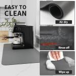 HotLive Coffee Mat - Absorbent Hide Stain Rubber Backed Dish Drying Mat for Kitchen Counter - Bar Mats for Countertops Accessories Fit Under Coffee Maker Espresso Machine
