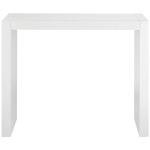 Jessa Modern Minimalist Gloss White Rectangular Counter Bar Table 50" x 18" for Living Room Bedroom Bedside Entryway House Balcony Office Bathroom
