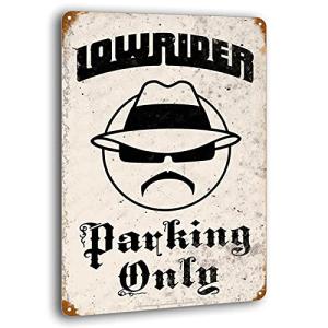 Metal Signs Wall Decor Vintage Lowrider Parking Man Cave Indoor Shop Bar Poster Home Garage Tin Sign 8 x 12 inches