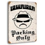 Metal Signs Wall Decor Vintage Lowrider Parking Man Cave Indoor Shop Bar Poster Home Garage Tin Sign 8 x 12 inches