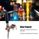 Omabeta G5/8 Thread Adjustable Beer Tap Faucet Bronze Color Equipment Stainless Steel 3 Tap Draft Beer Tower with Handle Beer Faucet Rate Regulator Kit for Home