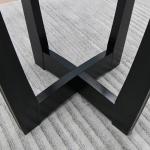 PADMA HOUSE Glass Top High Bar Table Stools Set for 4, 42" Round Tempered Glasstop High Bar Table with Four 31.9" H Barstools Chairs with Upholstered Back&Footrest for Bars Kitchen Restaurant, Ivory