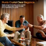 Potdoctor Whiskey Glasses Set of 4,13.5 Oz Crystal Old Fashioned Rocks Glasses for Bourbon Scotch Cocktails Drink Rum Cognac Vodka Liquor -Unique Gifts for Men,